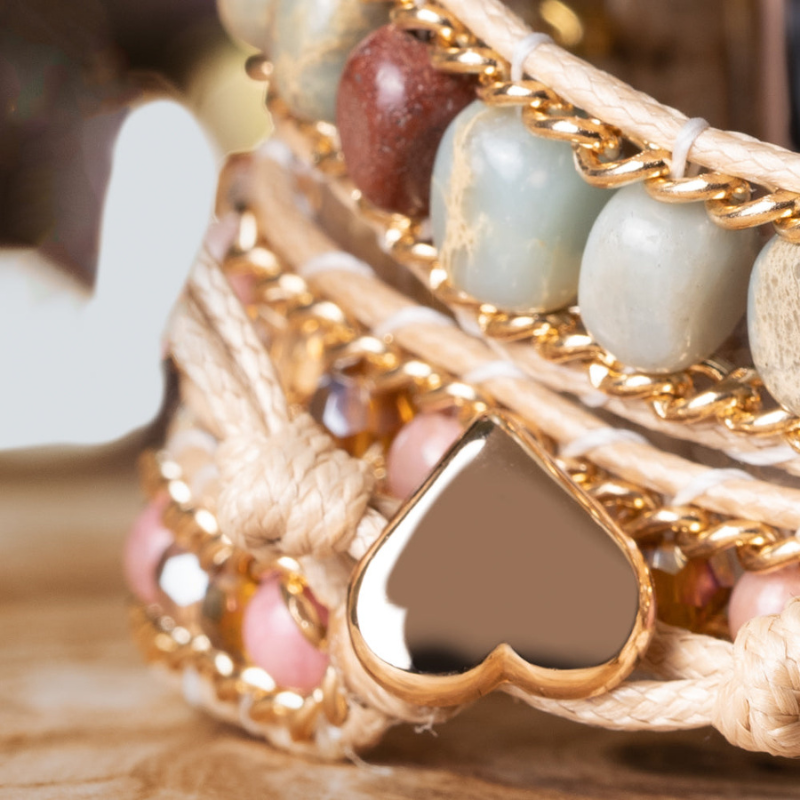 Bracelet Charmant en Jaspe Naturel pour Apple Watch