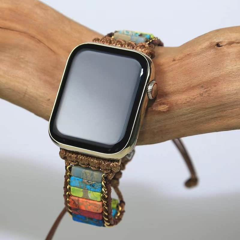 Bracelet Énergie en Jaspe Naturel pour Apple Watch