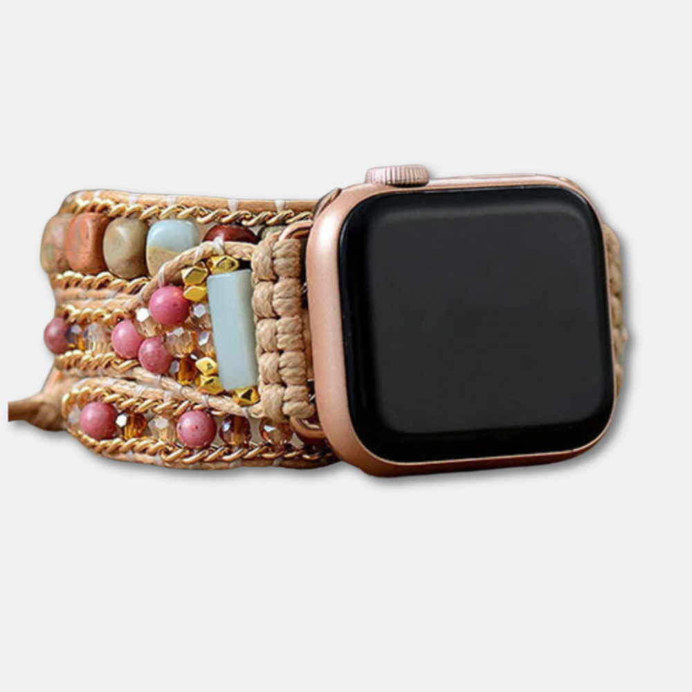 Bracelet Charmant en Jaspe Naturel pour Apple Watch