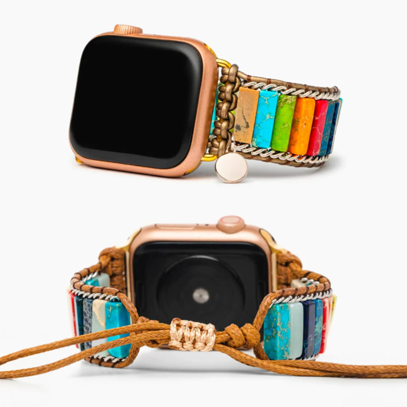 Bracelet Énergie en Jaspe Naturel pour Apple Watch