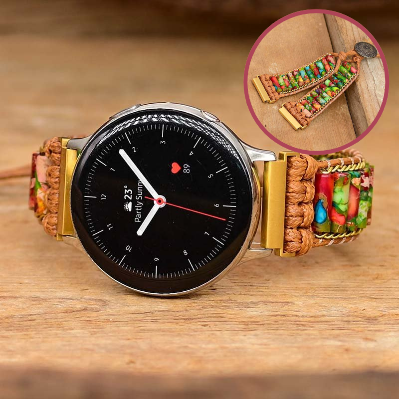 Bracelet en Jaspe Rainforest pour Samsung Galaxy Watch