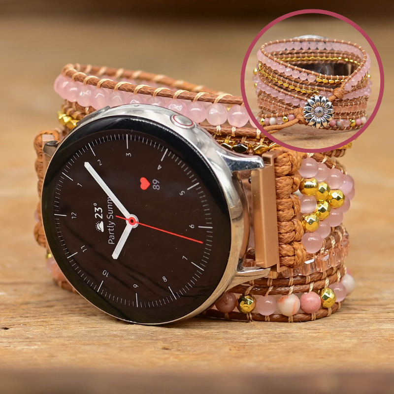 Bracelet en Quartz Rose Doré pour Samsung Galaxy Watch