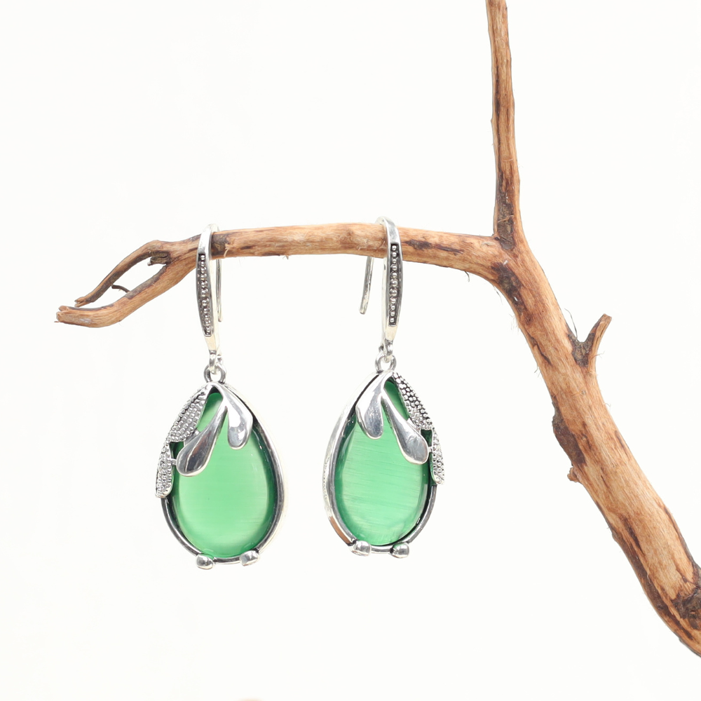 Boucles D'oreilles Eveil d'Isis - Pierre Naturelle De Jaspe