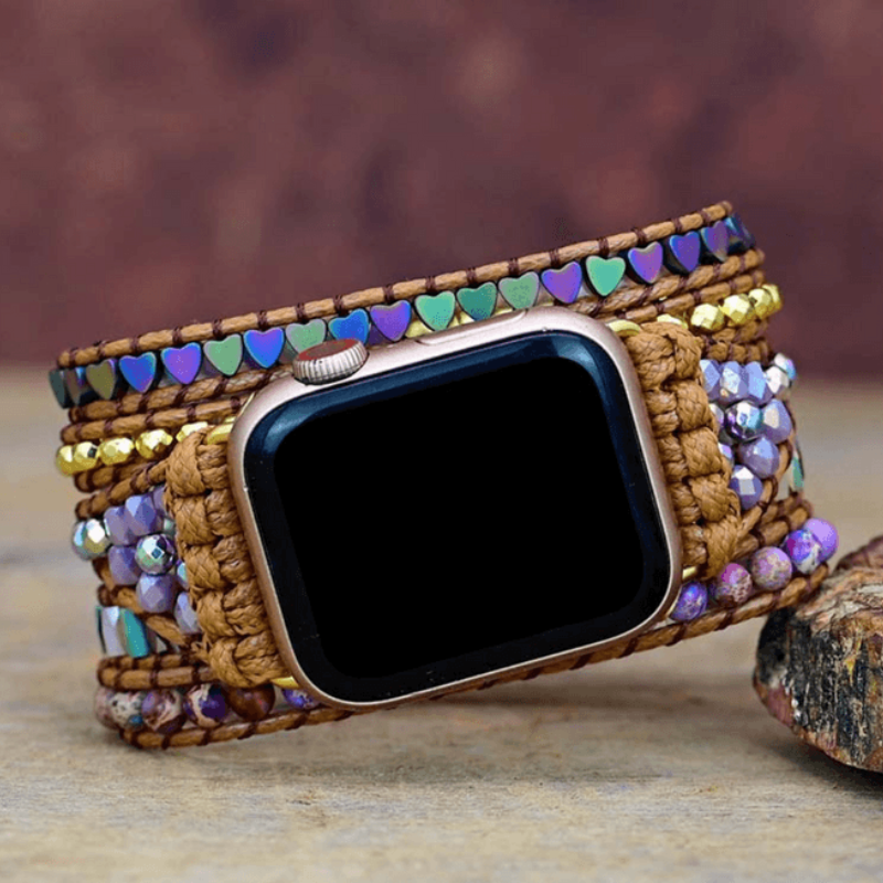 Bracelet Sentinelle en Jaspe Naturel pour Apple Watch