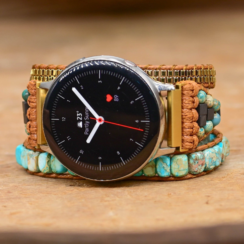 Bracelet Énergie en Turquoise Naturelle pour Samsung Galaxy Watch