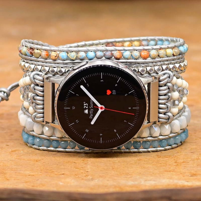 Bracelet en Pierre Naturelle de Topaze pour Samsung Galaxy Watch