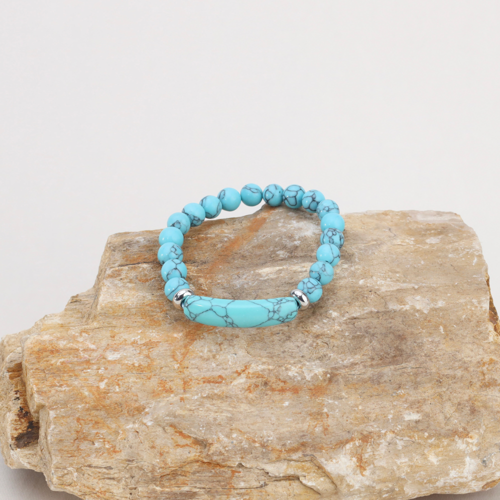 Bracelet de méditation Apolline - Pierre Naturelle Turquoise