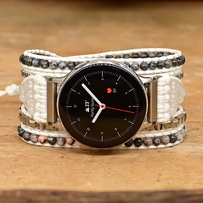 Bracelet en Labradorite Blanche pour Samsung Galaxy Watch