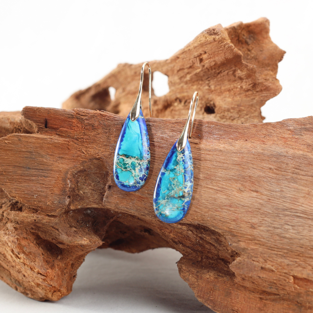 Boucles d’Oreilles Ondine - Pierre Naturelle Style Bohème Hippie