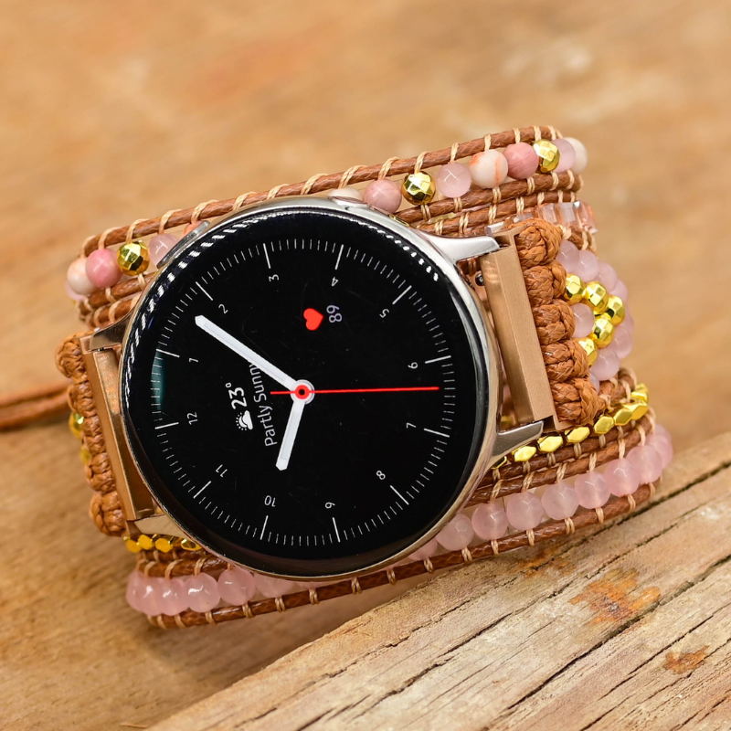 Bracelet en Quartz Rose Doré pour Samsung Galaxy Watch