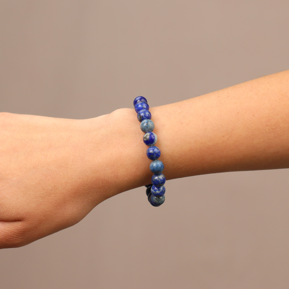 Bracelet Mantra - Pierre Naturelle de Lapis Lazuli