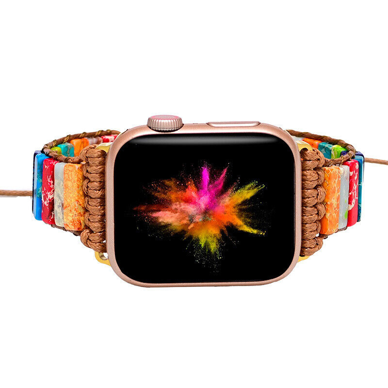 Bracelet Énergie en Jaspe Naturel pour Apple Watch