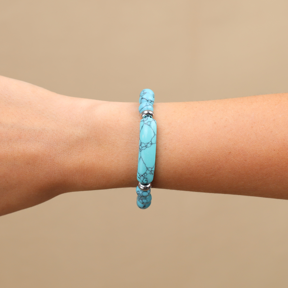 Bracelet de méditation Apolline - Pierre Naturelle Turquoise