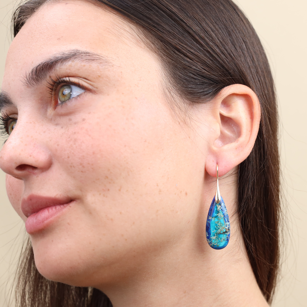 Boucles d’Oreilles Ondine - Pierre Naturelle Style Bohème Hippie