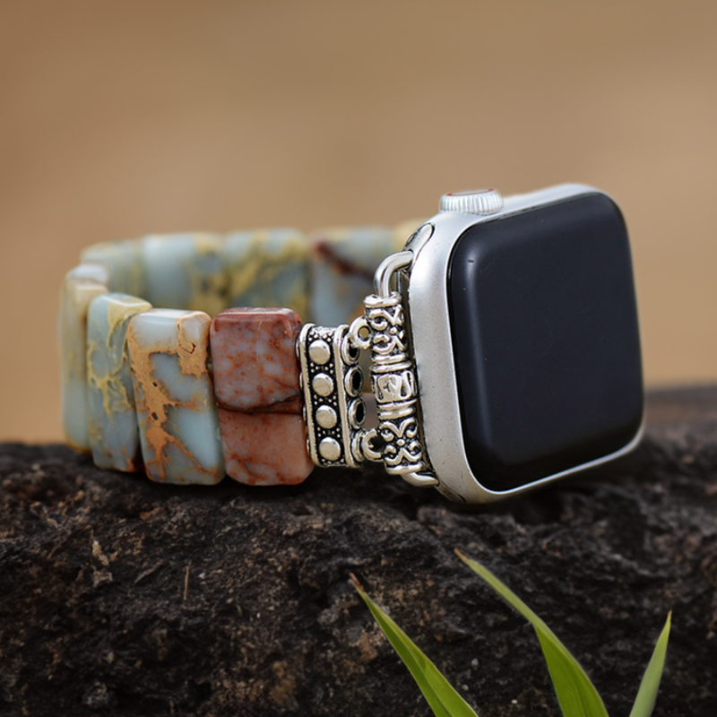 Bracelet en Jaspe Tibétain pour Apple Watch