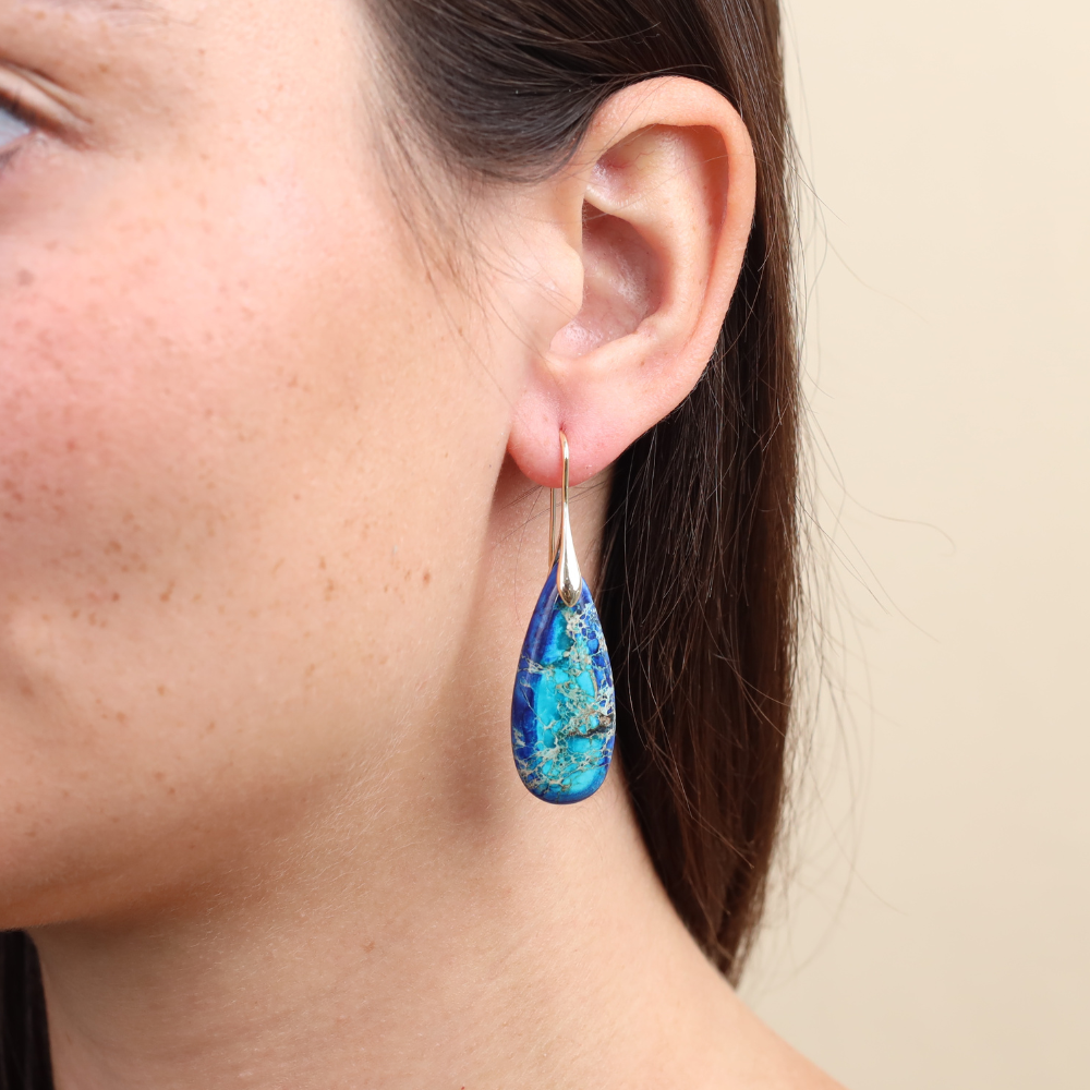 Boucles d’Oreilles Ondine - Pierre Naturelle Style Bohème Hippie