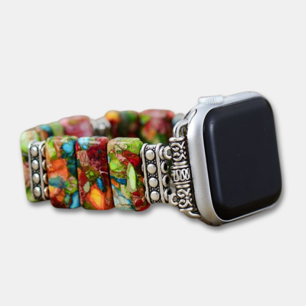 Bracelet Jaspe Naturel Blossom pour Apple Watch