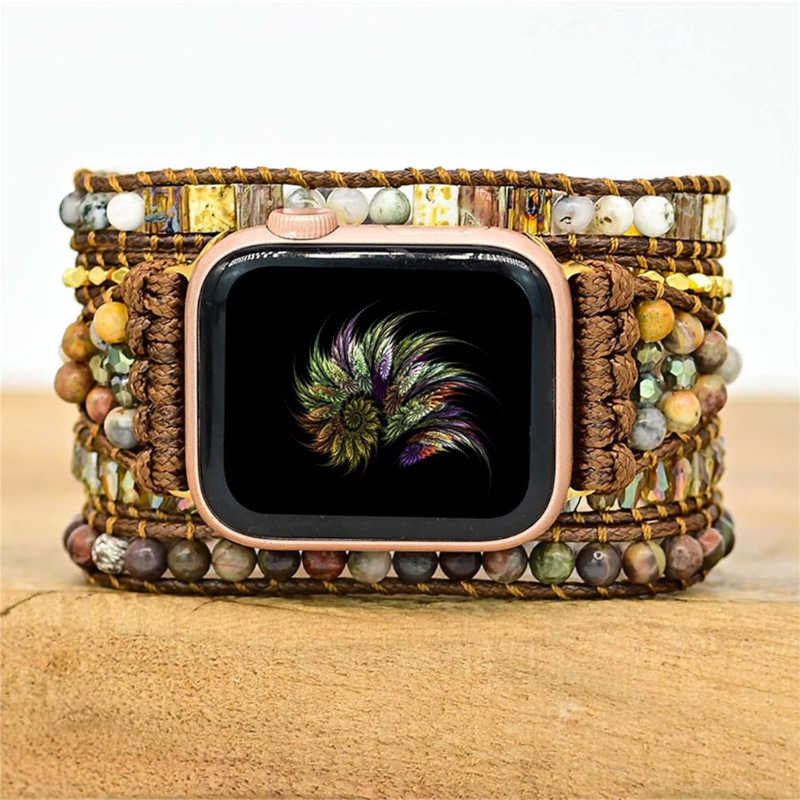 Bracelet Opale Pierre Naturelle d'Agate pour Apple Watch