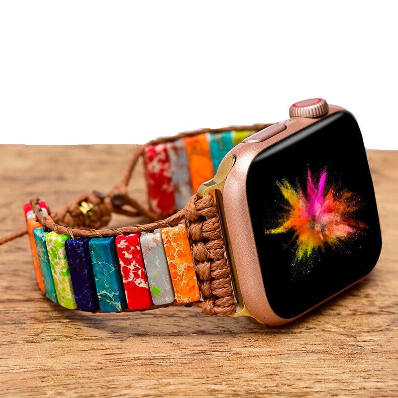 Bracelet Énergie en Jaspe Naturel pour Apple Watch