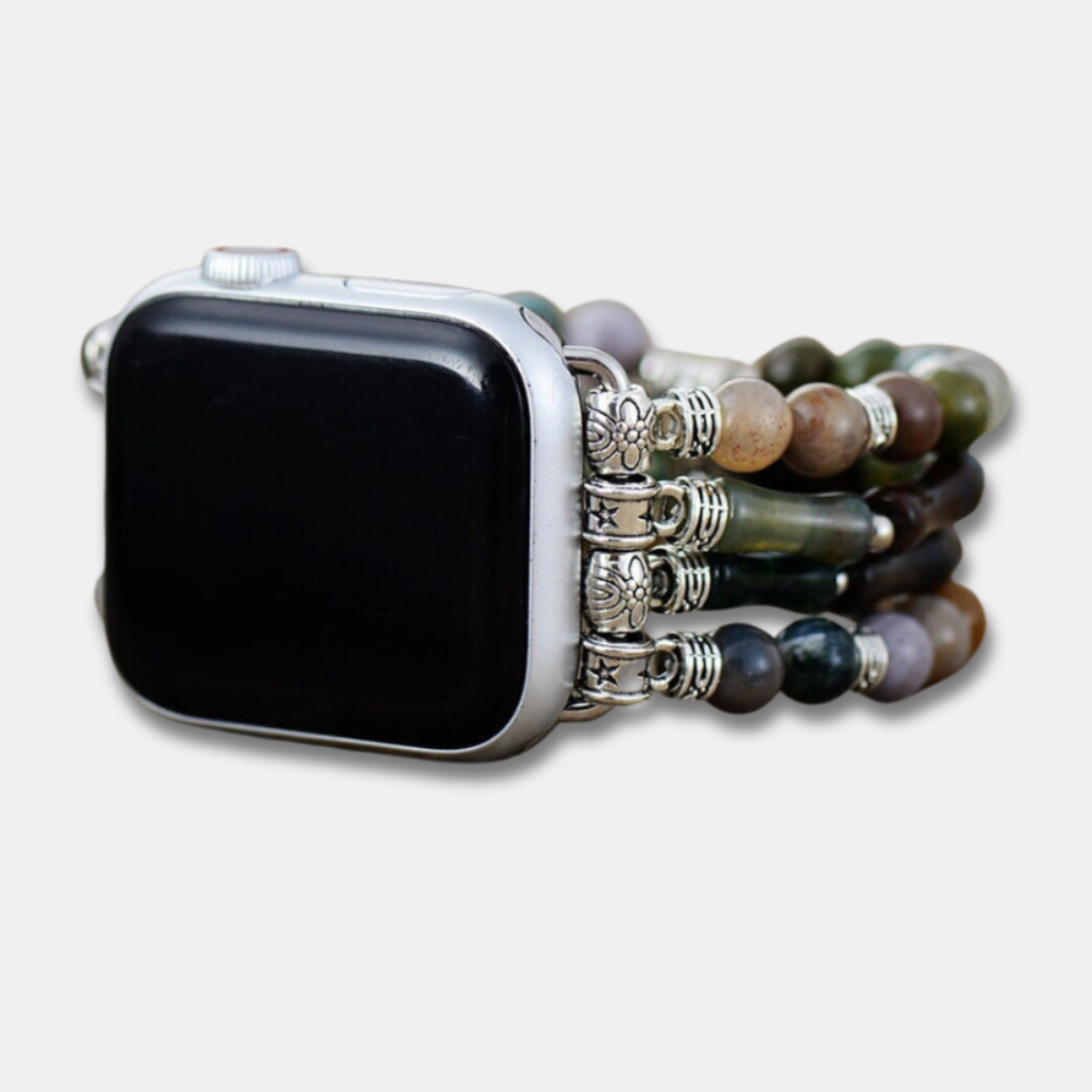 Bracelet en Agate Naturelle Vintage pour Apple Watch