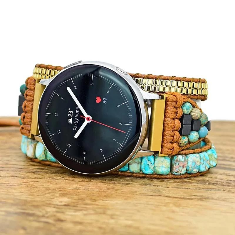 Bracelet Énergie en Turquoise Naturelle pour Samsung Galaxy Watch